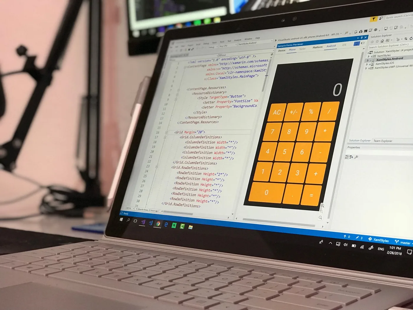 Obrazovka účetního programu na notebooku